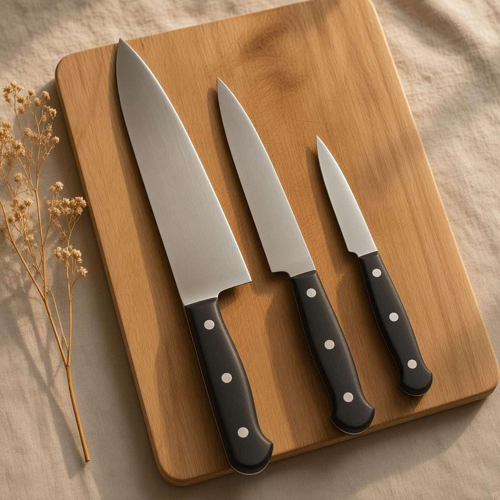Table Vive — Set de couteaux de cuisine et planche à découper